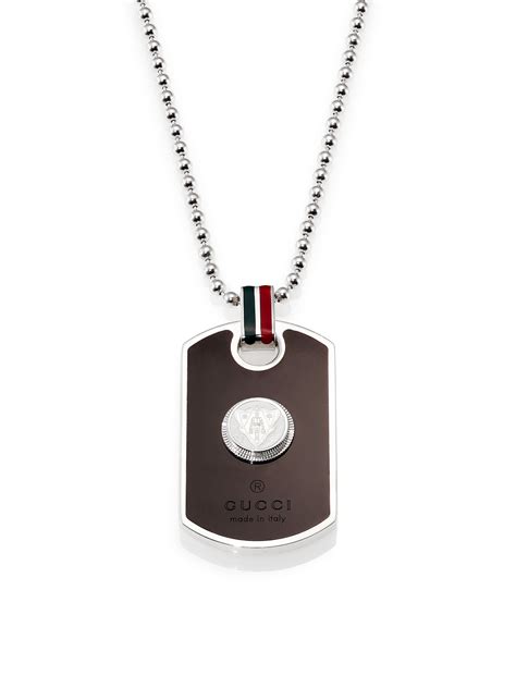 gucci dog tag necklace men's|gucci dog collar and leash.